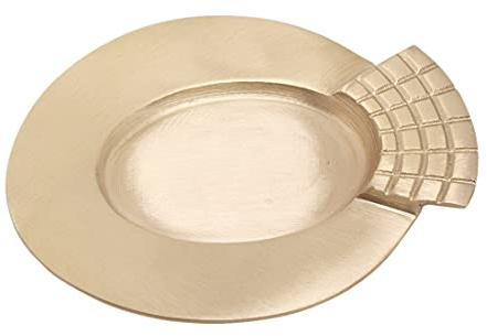 NKlaus Kerzenteller nklaus kerzenteller Fisch, für Kerzen oval, 1 Stück | Messing; matt; Breite: 11cm; Länge: 12cm; 7x5cm; 7cm; 0,5cm; Gold