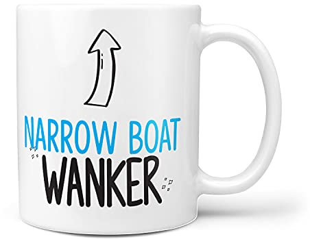 TeHe Gifts Funny Rude Narrow Boat Wanker Gift Mug