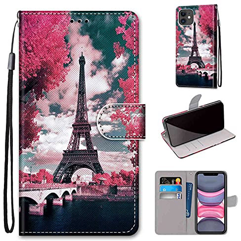 TOMYOU Handyhülle für iPhone 11 Hülle, mit [Kartenfach] Flip Case Stoßfeste Schutzhülle Klappbar Lederhülle für iPhone 11