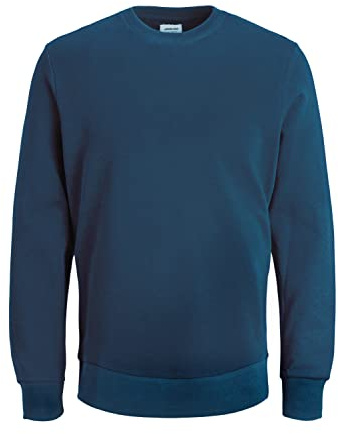 JACK & JONES Men's Jjeholmen Sweat Crew Neck Noos Pullover, Blue (Insignia Blue/Reg Fit), L