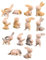 Angoily Mini Hasen Figuren: 14 Stück Miniatur Kaninchen Figuren Osterhasen, Hase Figure Mini Hase Deko Harz Osterhase Kaninchen,Dekofiguren Zur Osterdekoration