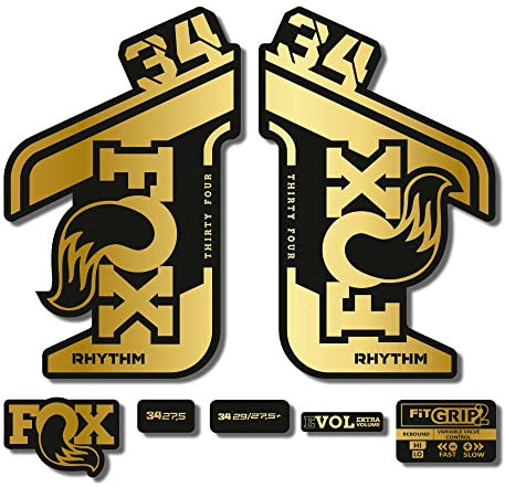 Adesivi compatibili con forcella bici Fox 34 Rhythm 2021