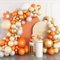 Luftballons Girlande Orange, 106 Stück Orange Apricot Weiß Metallic Gold Luftballons Girlande Kit, Geburtstag Luftballons für Herbst Erntedankfest Babyparty Hochzeitstag Festival Party Dekorationen