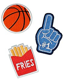 Pearhead #1 Fan Aufbügler zum Aufbügeln, lustiges Sportzubehör, Kinder zum Aufbügeln auf DIY-Rucksack-Zubehör, Patch-Set für Rucksack, Lunchtasche oder Jacken-Patches für Schüler