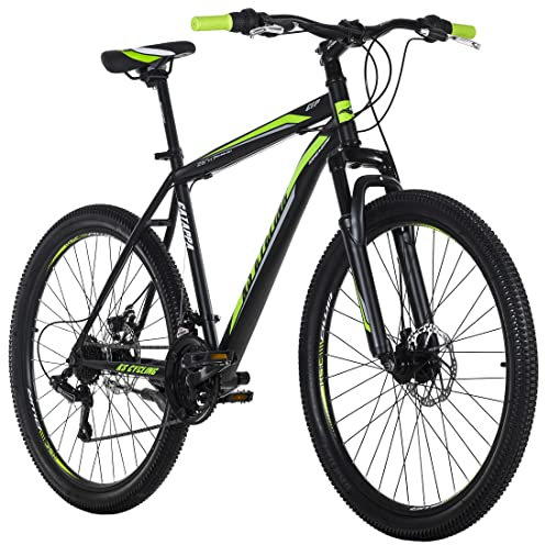 KS Cycling Mountainbike Hardtail 26 Catappa Schwarz (Schwarz-Grün, 26 Zoll, 46 cm)