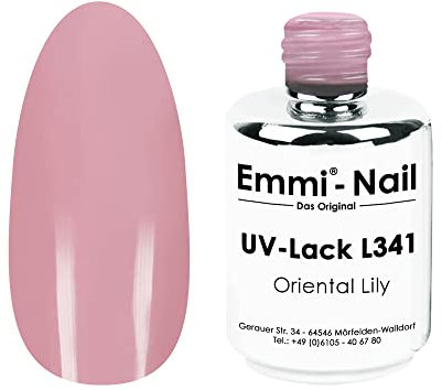 Emmi Nail Shellac I LED UV Nagellack I 28 Tage Halt I Langer Glanz & hohe Deckkraft I Stoßfester Shellac Nagellack I Kratzfest & vegan I 15ml - Oriental Lily (dunkel Rosé L343)