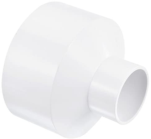 PATIKIL PVC Reducer Pipe Fitting 110mm to 50mm ID, 2 Pack Straight Coupling Adapter Connector, White