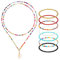 DPKOW Boho Kette Damen, Layered Muschelkette Perlenarmband für Damen und Mädchen Schmuckzubehör, Bunte Handgefertigte Ethnischer Halskette Armbänder Sommer Strand Surfer Halsketten Armbänder, 8 Stück