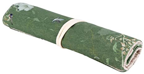 UKCOCO Stiftebox Grün Federmäppchen Mit Großem Fassungsvermögen Uhrentasche Für Schreibwaren Aufbewahrungsbehälter Für Studenten Retro-Stil Tragbar Und Langlebig