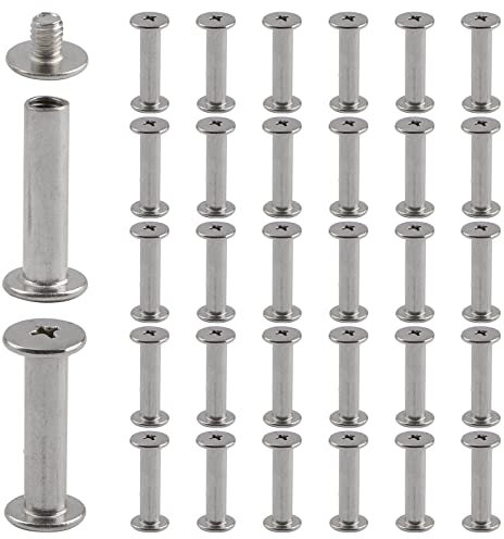 INCREWAY Vis en acier inoxydable Phillips, 30 jeux 5mm X 20mm vis de fixation Chicago Vis à tête cruciforme ronde Poteau de vis Rivet Chicago, argenté