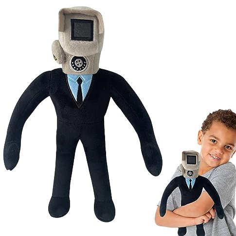 Skibidi Toilet Plüschtier,Skibidi Kameramann Figuren Kuscheltier Kreatives Skibidi Toiletten Plüschtier für Spiele Fans,Lustige Und Einzigartige Skibidi Toiletten gefüllte Puppen für Kindergeburtstag