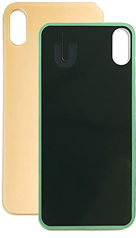 SVV Backcover Akkudeckel passend für iPhone XS. Ersatzrückglas mit vergrößertem Kameraloch für einfache Montage. OEM (Gold)