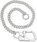 Ahiller Wallet Chain for Men, Lockable Carabiner with Tungsten Steel Taper, Heavy Duty Chain for Key Pocket Belt Jean (YK-Silver)