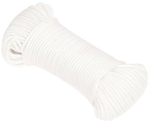 vidaXL Bootsseil Ankerleine Festmacher Tauwerk PP Leine Seil Tau Polypropylenseil Geflochten Flechtleine Weiß 4mm 500m Polypropylen