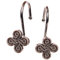Bronze Decorative Shower Curtain Hooks: Oil Rubbed Rustproof Metal Rings for Shower Curtain Rod - Rustic Vintage Flower Clover Shaped Shower Curtain Hooks Hangers for Bathroom - Set of 12