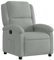 vidaXL Fauteuil Inclinable, Chaise de Relaxation avec Dossier et Repose-Pied, Siège Inclinable, Fauteuil TV de Salon, Moderne, Gris Clair Velours