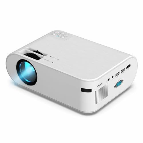 Mini Projector with WiFi and Bluetooth,Portable Video-projector，4500 Lux,HD 720p Supported, 250 Big Display,Dolby Sound,Ideal for Home Theater and Outdoor Movie Nights (Basic version)