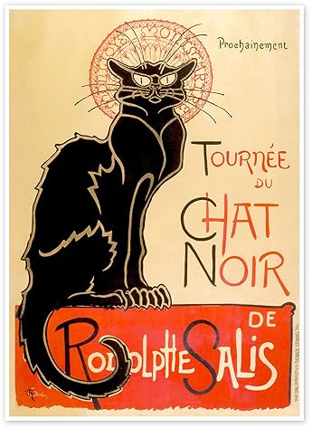 Posterlounge Le Chat Noir Poster | 60 x 80 cm von Théophile-Alexandre Steinlen Beige Wandbilder Wanddeko