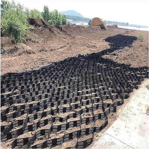 GYJ Grille stabilisatrice de gravier robuste – pour garage/voiture parking charge de conduite, pavés en nid d'abeille de 5 cm de haut pour arrière-cour/jardin, avec trous de drainage (taille : 2 x 7