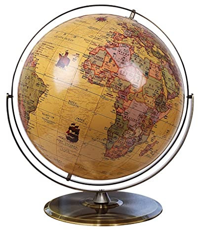 Geographic Globe Großer Desktop-Weltglobus, 720° drehbar, pädagogische Globen der Welt mit Ständer, Erdkugel mit 19,6 Zoll Durchmesser