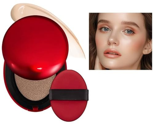 Super Fit Cushion Foundation Textura ligera, acabado semimate 72 horas de duración Cobertura modulable. resistente al agua,transparente Red+Shell+Air se centra en mantener una gran cobertura 