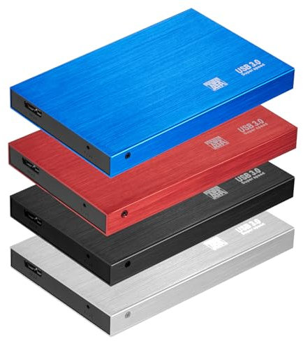 NQYZZFA Disque dur externe portable 2,5 500 Go à 8 To USB 3.0 ultra fin en aluminium pour PC/ordinateur de bureau/ordinateur portable/TV/Windows, 8 To, rouge