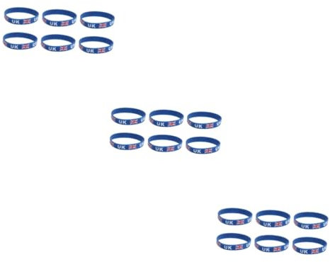 Parliky 3er-sets Länderflaggen-armband Aus Silikon Mit Britischer Flagge Für Sportspiele Modisch Und Bequem 10 Stück * 3
