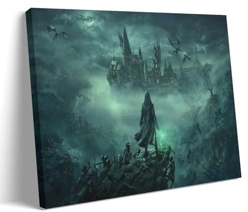 DaranKaep Hogwarts Legacy Poster Dekorative Malerei Leinwand Wandkunst Wohnzimmer Poster Schlafzimmer Malerei,Wandkunst Bilddruck Moderne Familienzimmer Dekor 12x18inch(30x45cm)