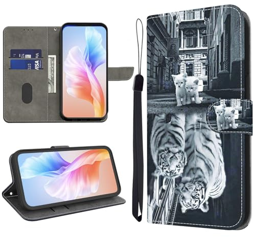 KEDBBAO Handyhülle für Samsung Galaxy S25 Ultra Hülle Muster Klapphülle für Magnet Motive Wallet Schutzhülle für Samsung S25 Ultra Hüllen, Katzen & Tiger