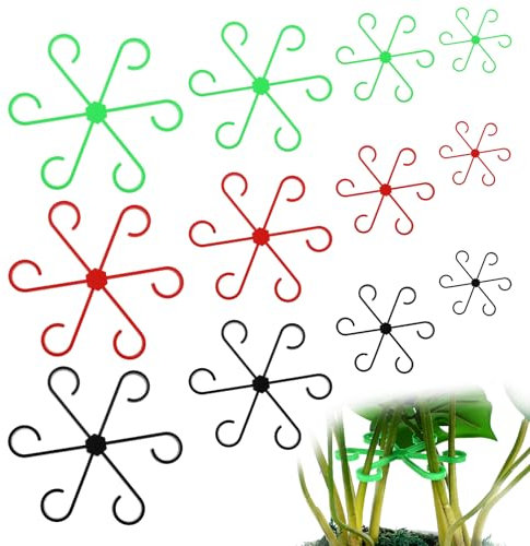 12 Pcs Plant Stem Support Climbing Plant Support Climbing Houseplant Stem Supports Plastic Plant Stem Holders Reusable Flower Plant Stakes Trellis Stem Hook Growth Accessories For Plant Garden