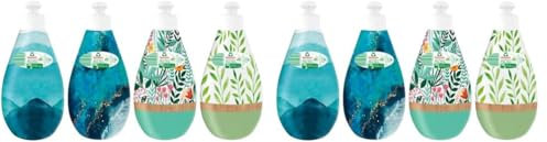 RAINETT - Liquide Vaisselle Mains - Formule Hypoallergénique - Préserve les Peaux Sensibles - Flacon Décoratif Recyclé & Recyclable - Ecolabel - Aloe Vera - 400 ml (Lot de 2)