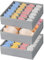 Joyoldelf 3er Set Unterwäsche Organizer, Socken und BHs Schubladen Organizer Aufbewahrungsbox, Ideale Lösung für Kleiderschrank Organisation (Grau)
