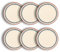 NOVASTYL 2614790 - Juego de 6 platos planos amatxi 25 cm en loza blanca