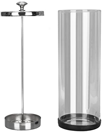 Barbicide Glass Soaking Jar with Stainless Steel Basket – -Duty Sanitizing Container for Barbers Nail Techs & Beauty Professionals