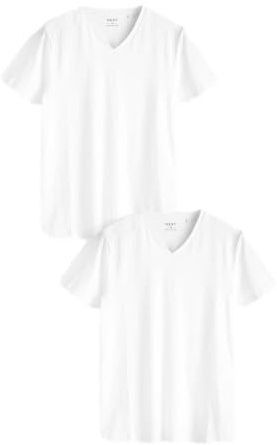 NEXT Herren T-Shirts mit V-Ausschnitt, 2er-Pack