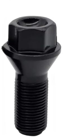 Boulon de Roue,Vis de Roue Jante Aluminium et Tôle Lot de 4 boulons de Roue en Acier Noir Utilisation adaptée pour BMW X1, X2, X3, X4, X5, X6, E70, E71(L)