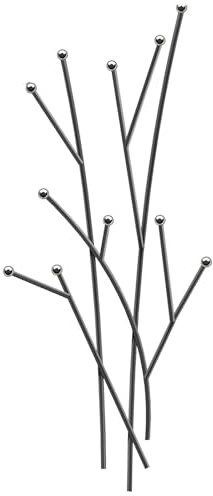 Appendiabiti da parete in metallo, gancio creativo a forma di ramo di albero, moderno gancio decorativo da parete per soggiorno, ingresso, camera da letto, per cappelli, sciarpe, cappotti