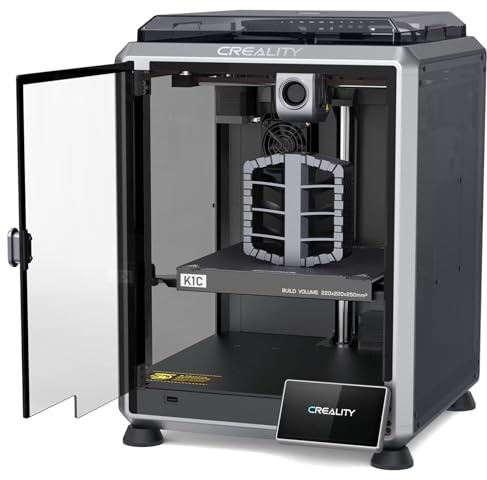 Creality K1C 2025 3D-Drucker, unterstützt CFS Mehrfarbendruck, Automatische Nivellierung und KI-Kamera, Geschwindigkeit 600 mm/s, Drucken für Anfänger und Profis