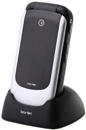 Beafon SL550 Handy (6,1 cm (2,4 Zoll) TFT-Display, 1,3 Megapixel Kamera, FM-Radio, Bluetooth, microSD-Kartenslot) schwarz/Silber