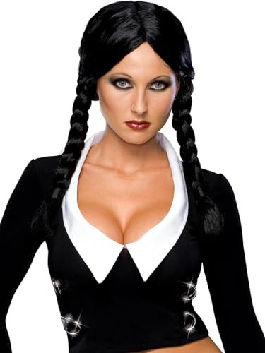 Rubie's Costume Co Secret Wishes Wednesday Deluxe Adult Wig Halloween Accessory (Perücke)