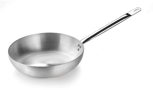 PINTINOX Padella Alta in Alluminio crudo Serie Tender Alu, con Manico Tubolare Atermico in Acciaio Inox, Diametro 32 cm, Capienza 5 litri