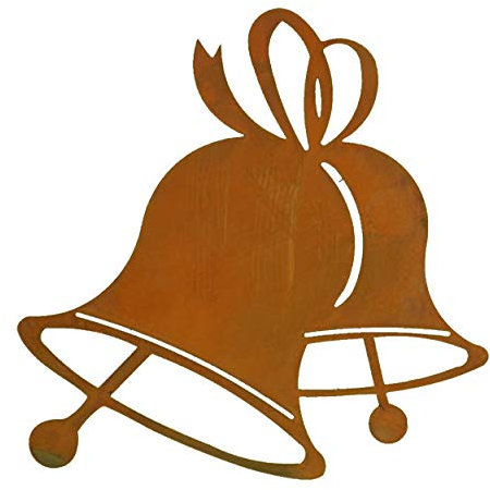 Rostikal Fensterdeko Weihnachten Deko Glocke 15 x 15 cm Metall Rost Weihnachtsdeko Garten