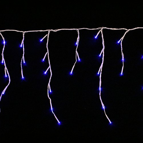 Best Artificial Blue 3M/10ft LED Outdoor Icicle Waterproof Battery 8 Multi-Function with Timer String Lights Xmas Garden Christmas Party Fairy