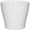 Casablanca Pot de fleurs en plastique en différentes couleurs et tailles, couleur : blanc, diamètre : 18 cm
