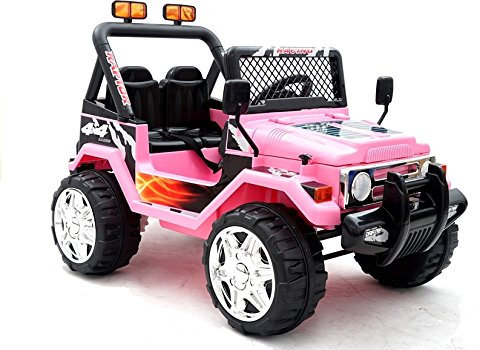 Elektro Kinderauto Elektrisch Ride On Kinderfahrzeug Elektroauto Fernbedienung - Raptor 2-Sitzer - Rosa