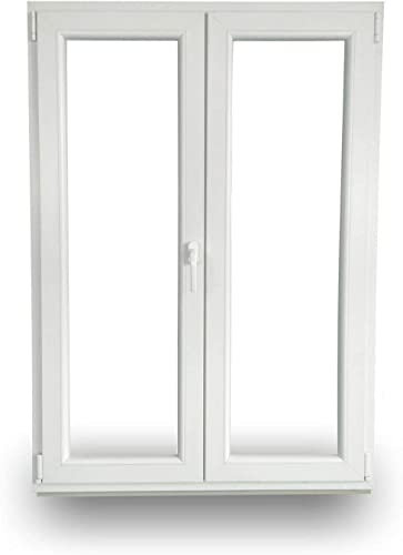 JeCo Kunststofffenster Stulpfenster - 3-Fach-Verglasung 70mm Bautiefe - BxH: 1900x1100mm DIN Links - Sondermaße möglich