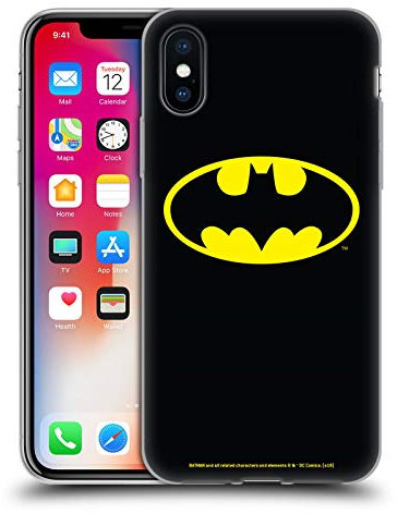 Head Case Designs Offizielle Batman DC Comics Klassisch Logos Gel Handyhülle Hülle [Militärischer Schutzgrad] Kompatibel mit Apple iPhone X/iPhone XS