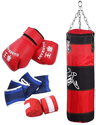 Biitfuu Boxsack Schwerer Boxsack Kickboxsäcke Boxsack mit Handschuhen für Erwachsene & Kinder (#1)