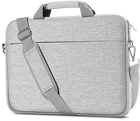 AtailorBird 14 Inch Laptop Bag, Protective Computer Case with Shoulder Strap and Luggage Belt, Laptop Case for Netbook, Ultrabook, Laptop – Light Grey