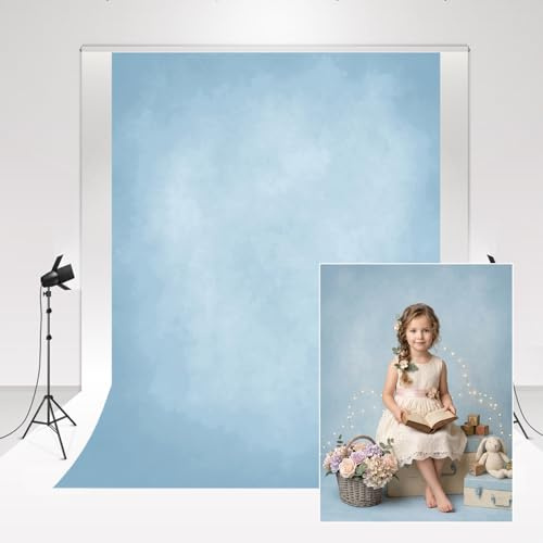 Kate Fotografie Hintergrund Baby Blau 1,5x2,2m/5x7ft Weiche Baby fotografische Hintergrund Decke/Matte für die Fotografie kann Babys Haut Portrait Shooting Photo Booth berühren